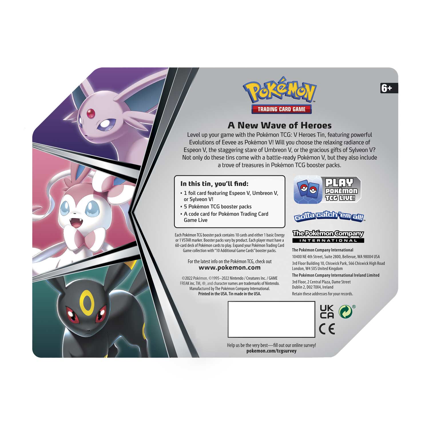 Pokémon TCG: V Heroes Tin (Umbreon V) - Image 2